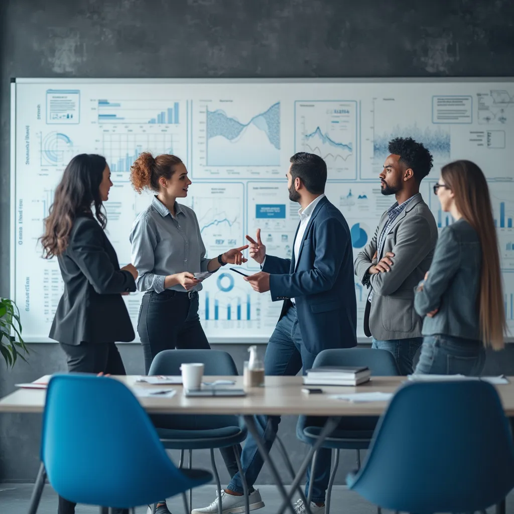 Equipo de consultores colaborando en una reunión
