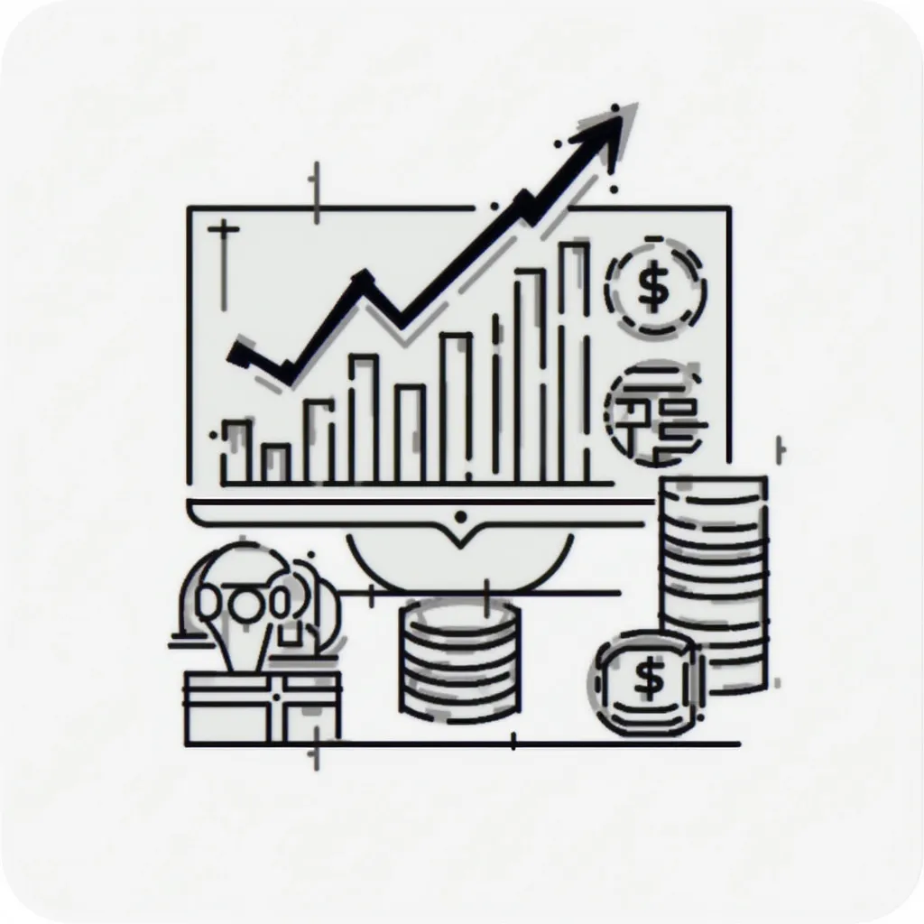 Ícono representando finanzas y análisis de datos