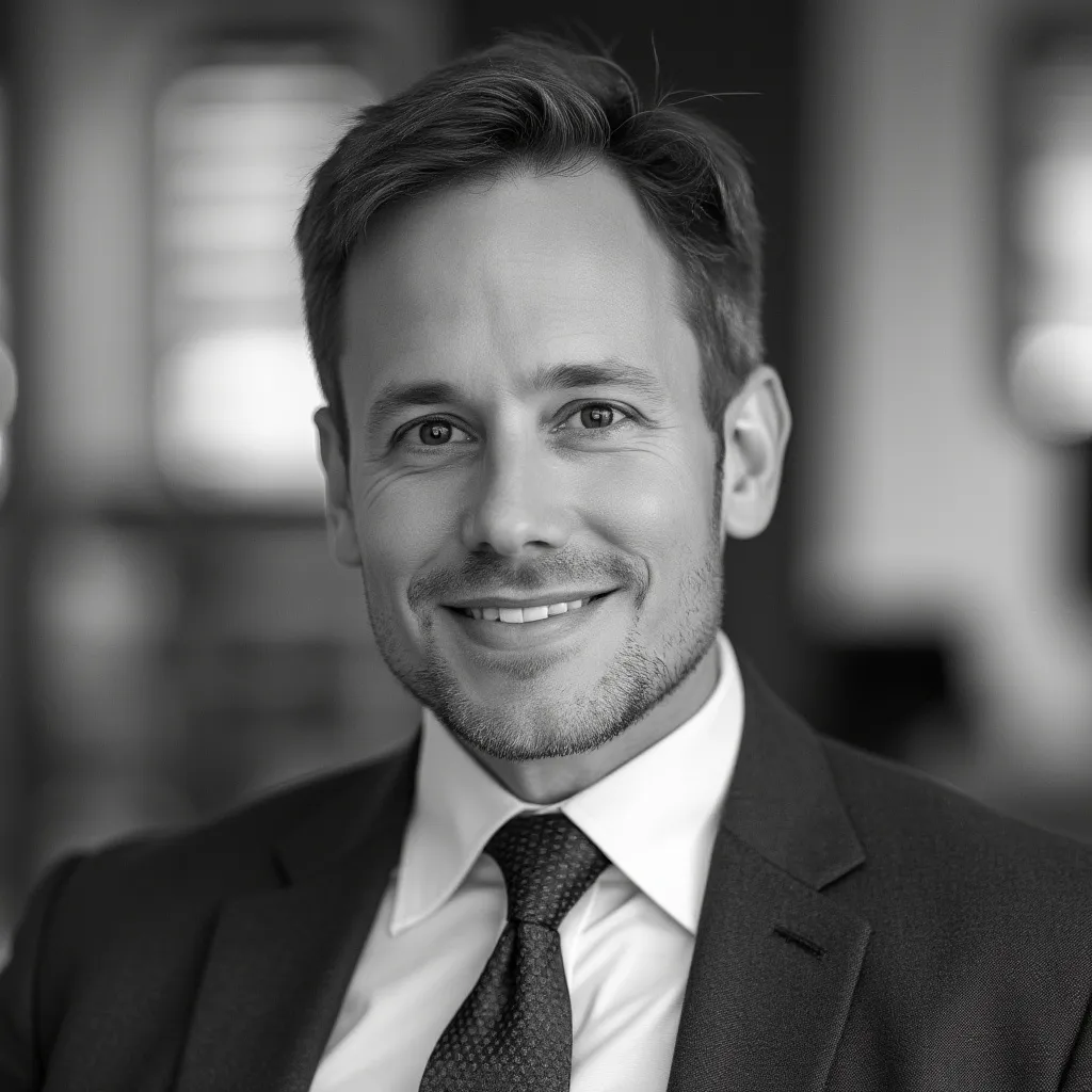 Retrato de Silas Blackwood, Consultor Financiero Principal